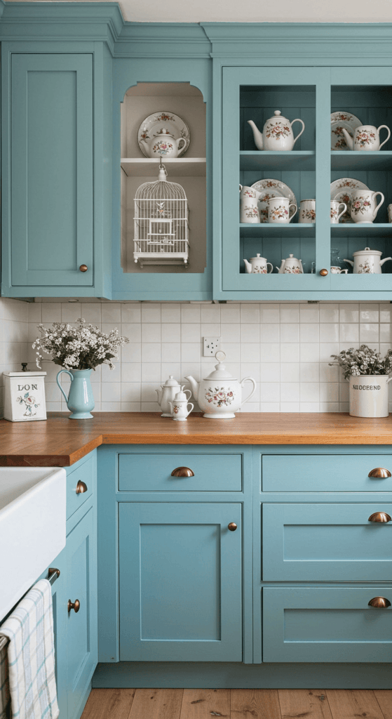 blue kitchen cabinets 13