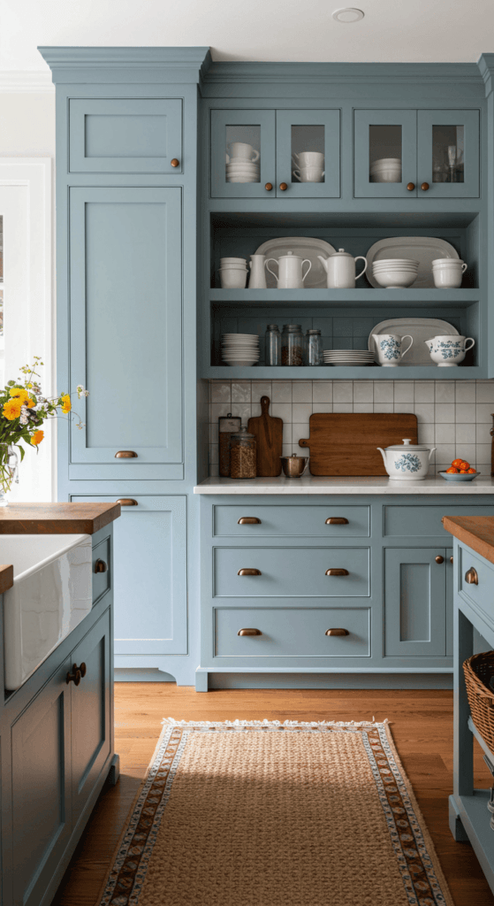 blue kitchen cabinets 3