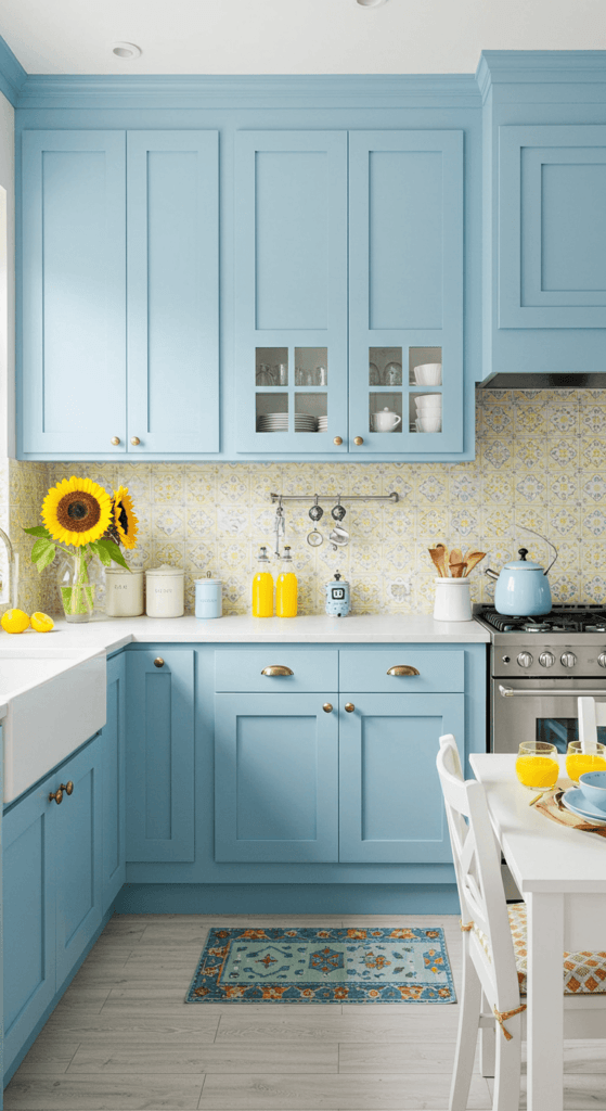 blue kitchen cabinets 9
