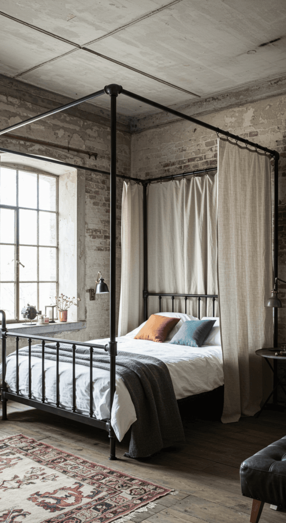 canopy bed with curtains 11