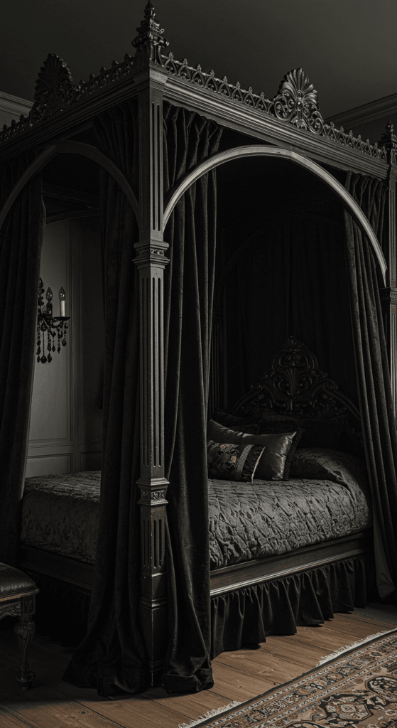 canopy bed with curtains 12