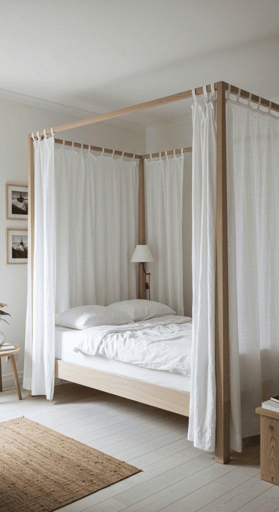 canopy bed with curtains 13