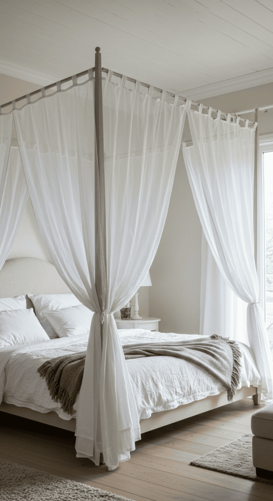 canopy bed with curtains 17
