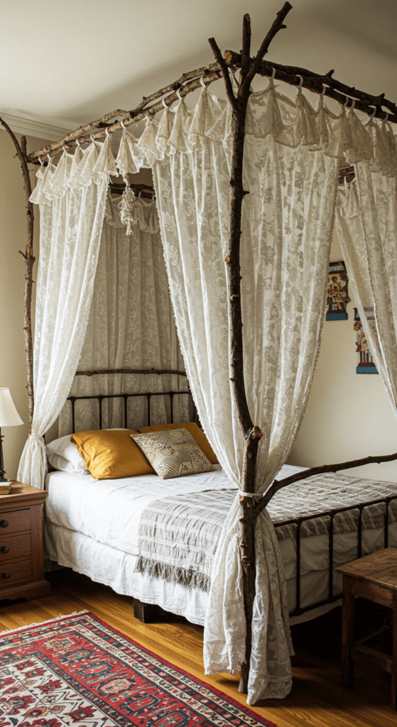 canopy bed with curtains 18
