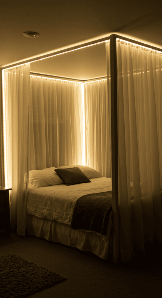 canopy bed with curtains 19