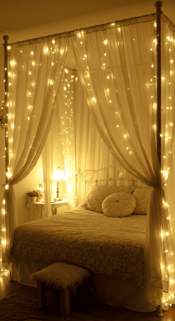 canopy bed with curtains 9