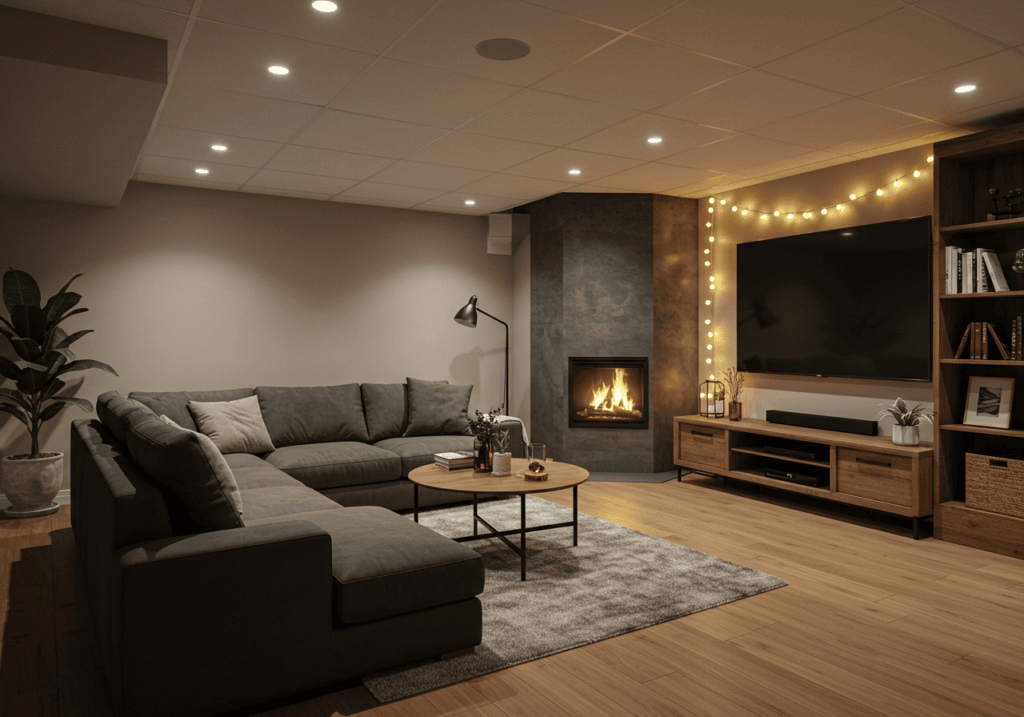finished basement ideas FI