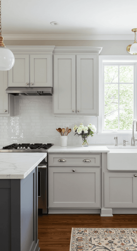 gray kitchen cabinets 11