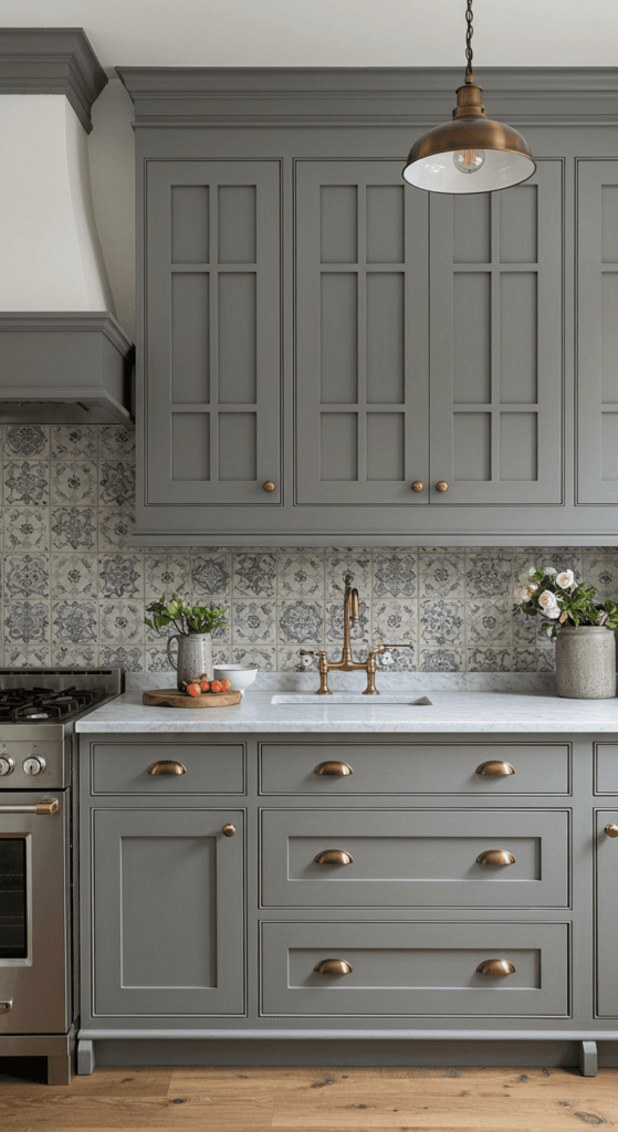 gray kitchen cabinets 15