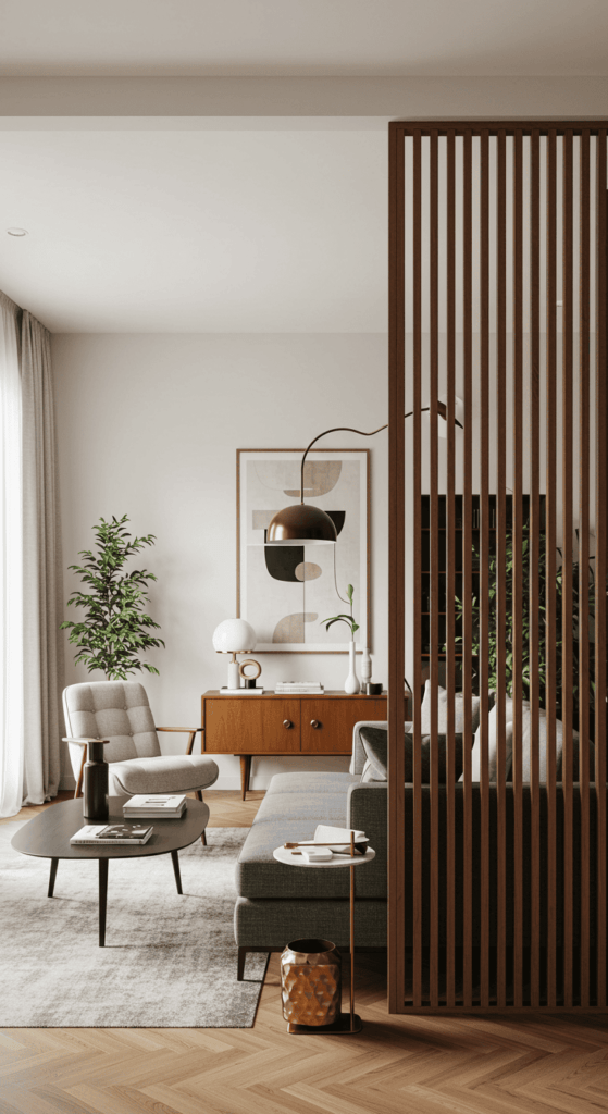 mid century modern living room 17