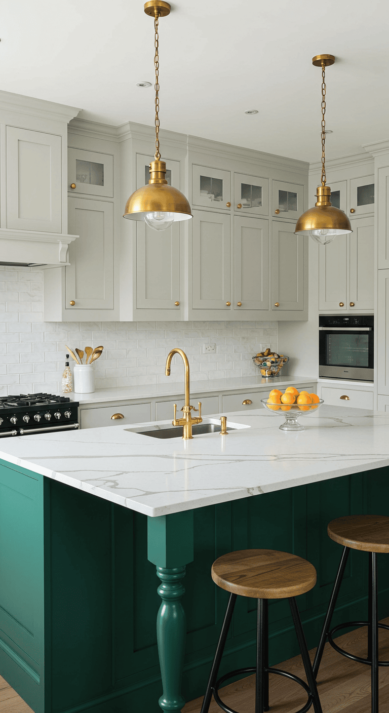 21 Dreamy Dark Green Kitchen