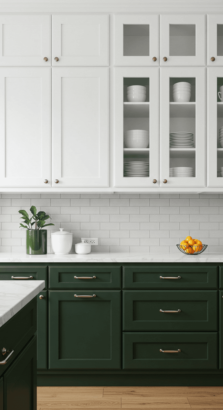 21 Dreamy Dark Green Kitchen Cabinets