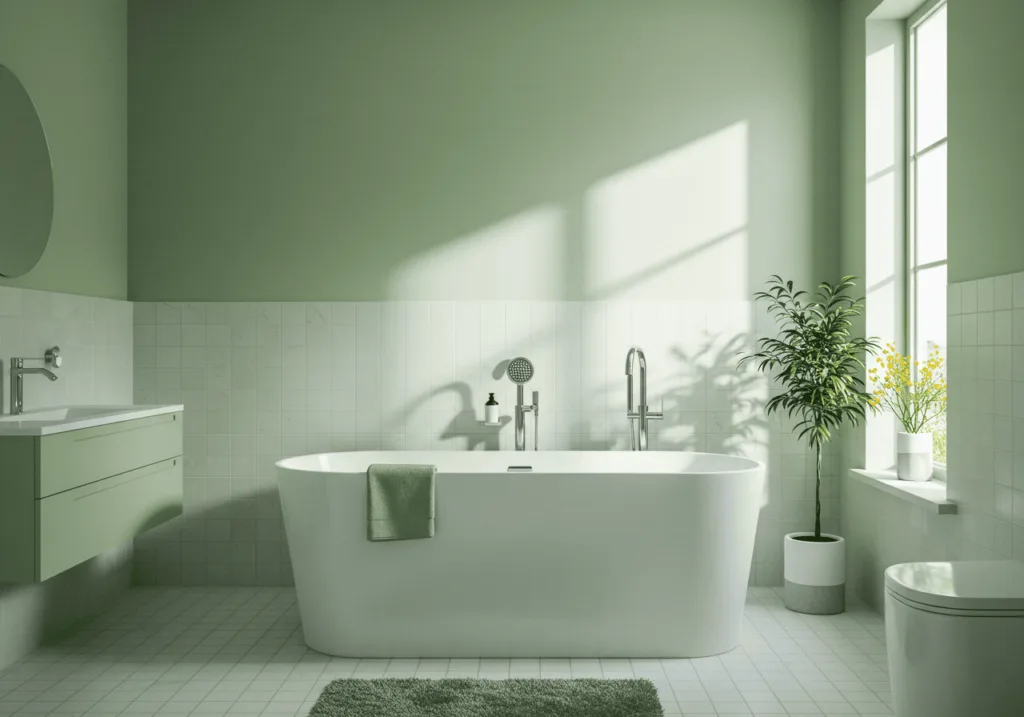 green bathroom Fi