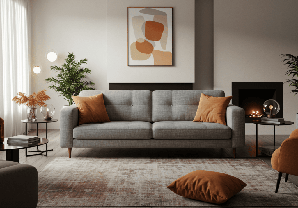 grey sofa living room ideas FI