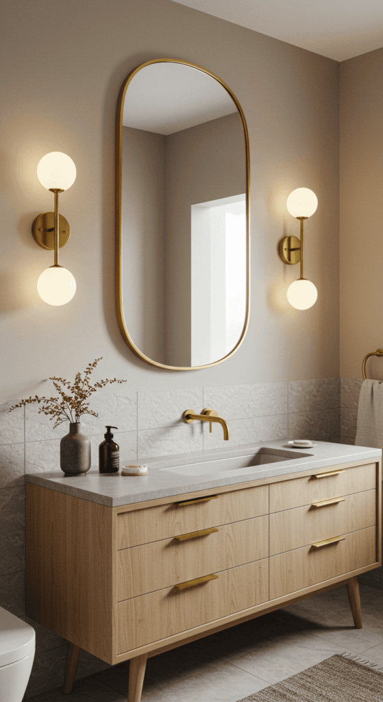 mid century modern bathroom 9