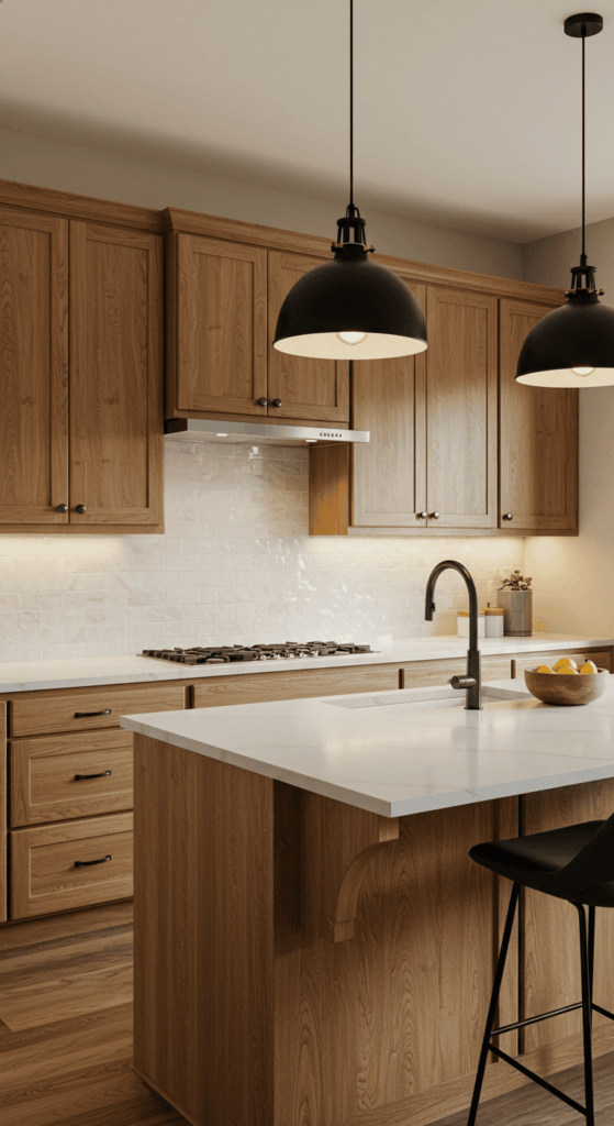 oak kitchen cabinets 1