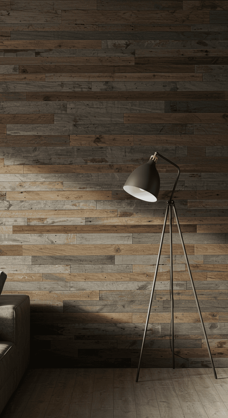 Illustration of Textured Apartment Living Room Design With A Rustic Charm