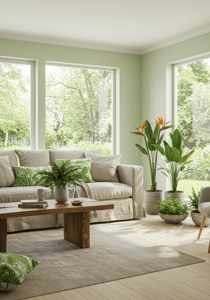 green living room ideas 14