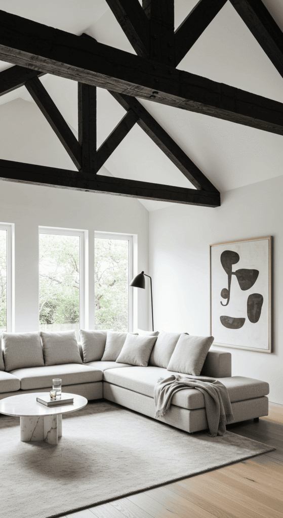 rustic modern living room 1