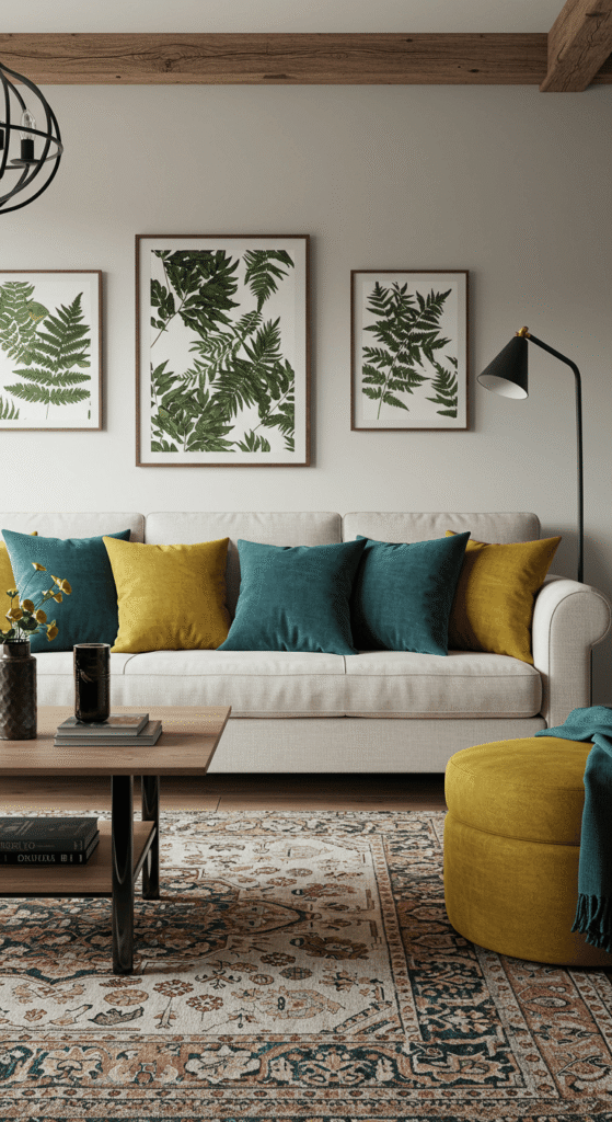rustic modern living room 15