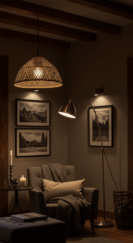 rustic modern living room 8