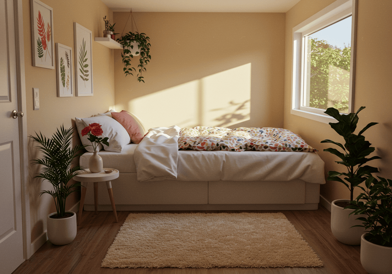 tiny bedroom decor FI