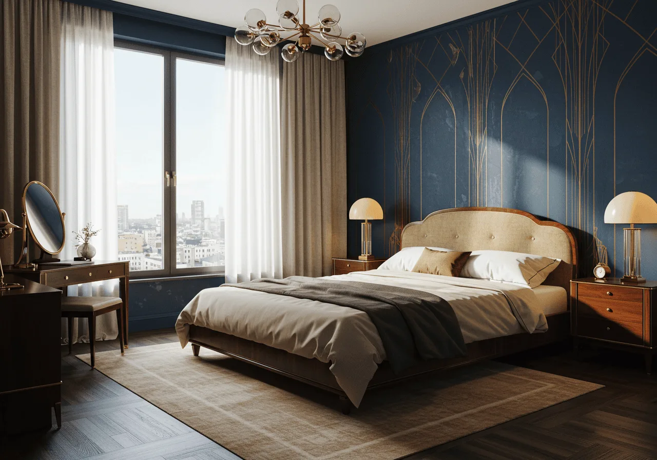 art deco bedroom FI