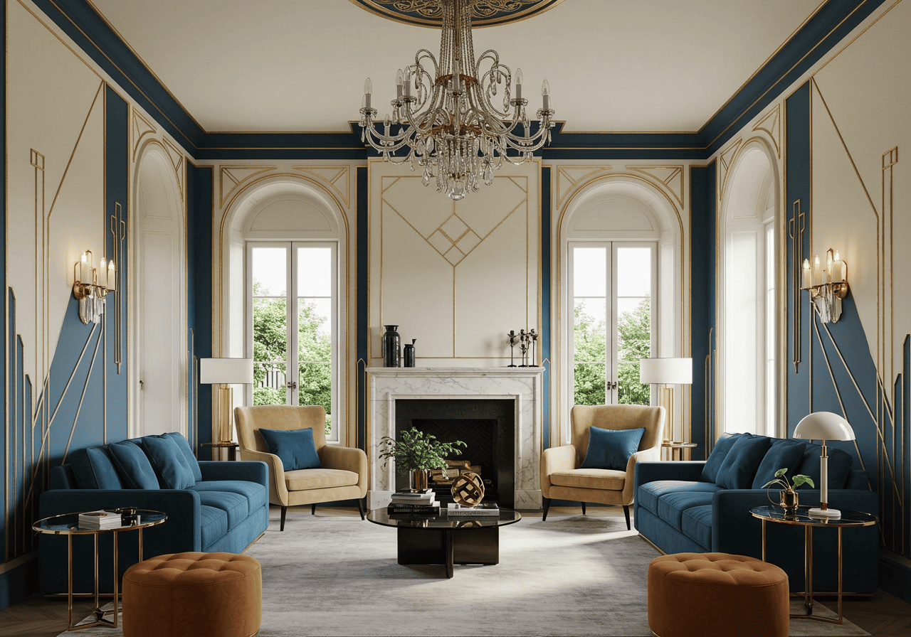 21 Art Deco Living Room Ideas to Bring Gatsby-Era Glamour Home