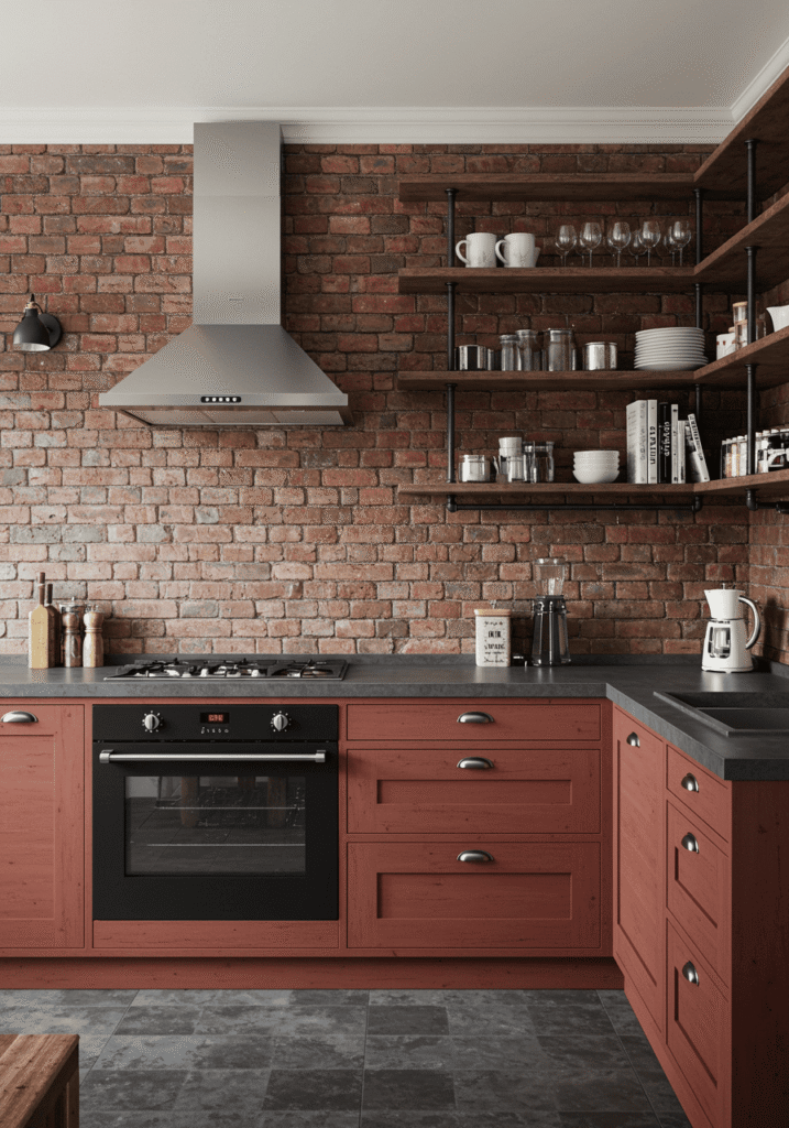 red kitchen cabinets 16