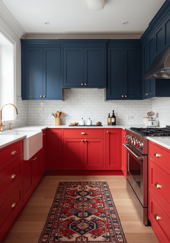 red kitchen cabinets 17