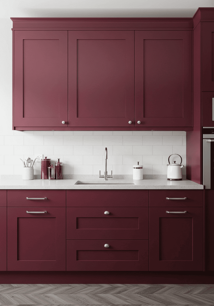 red kitchen cabinets 19