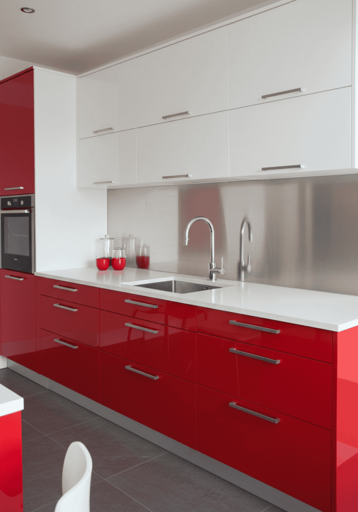 red kitchen cabinets 2