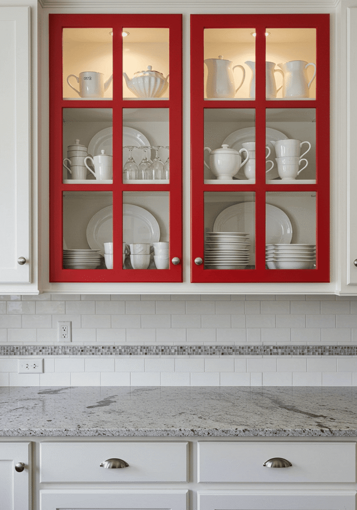 red kitchen cabinets 21