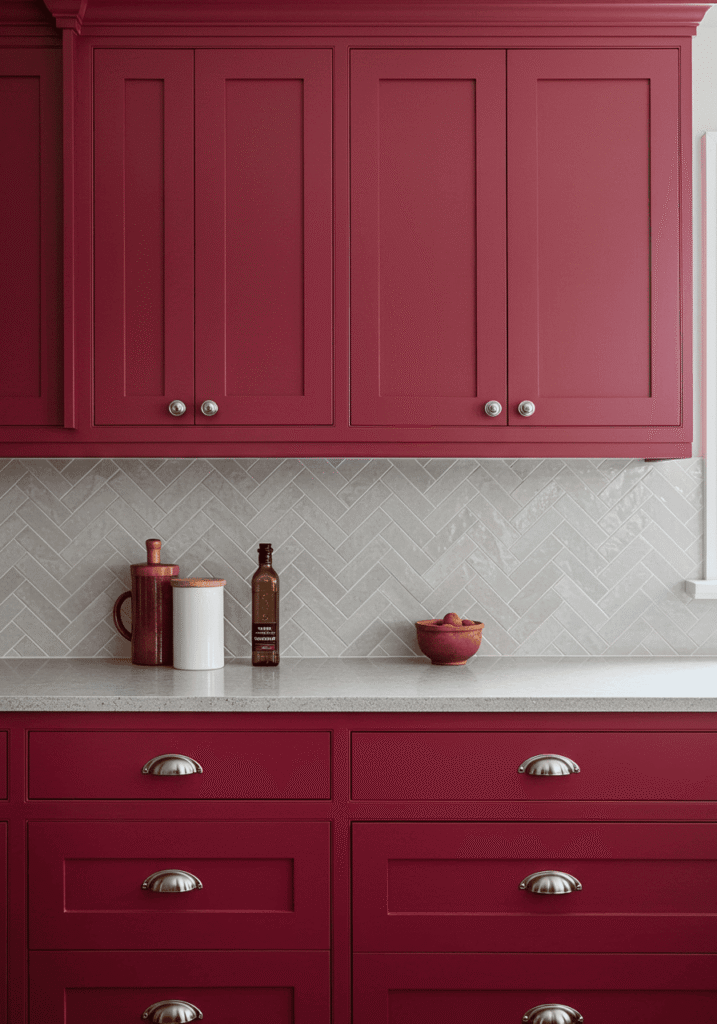 red kitchen cabinets 8