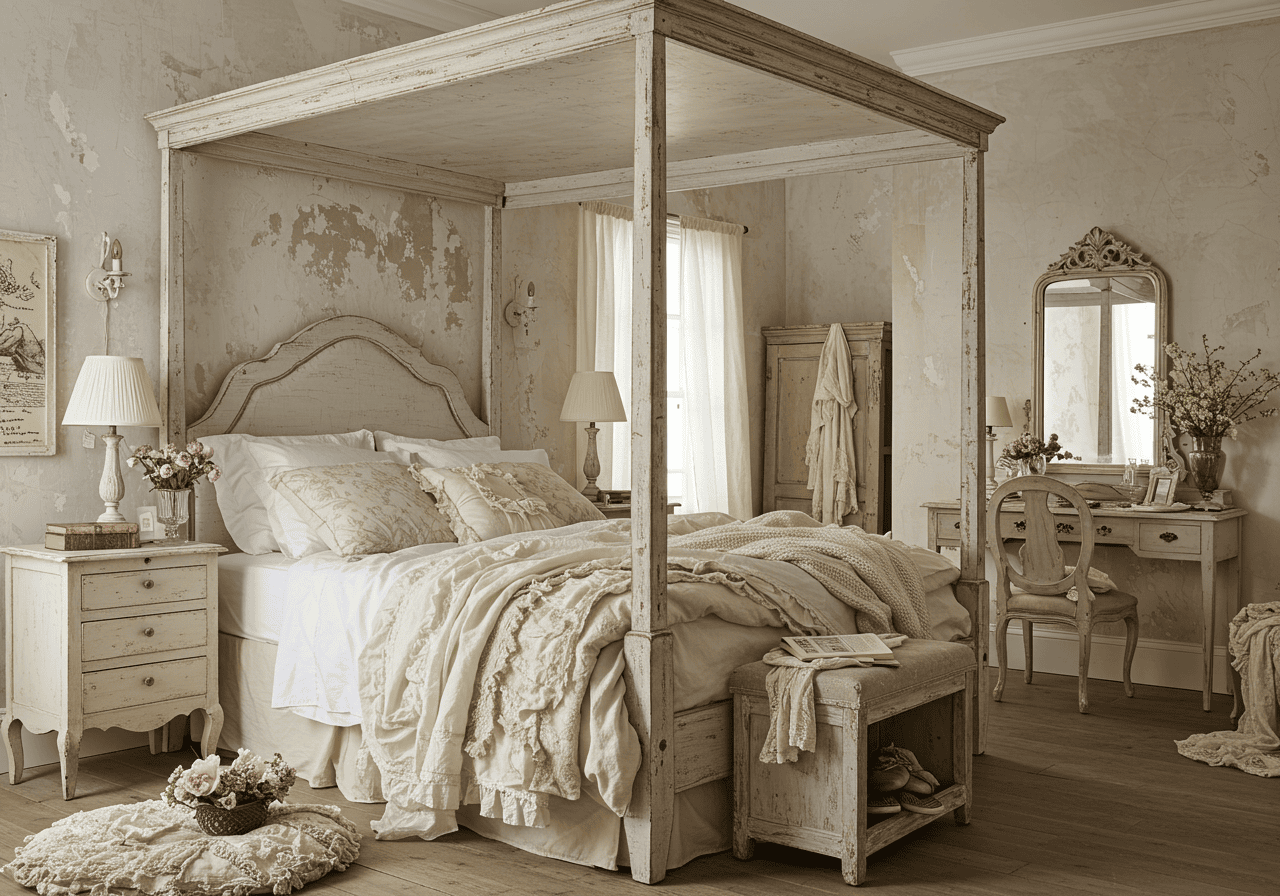 shabby chic bedroom FI