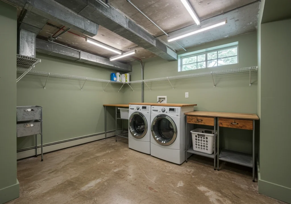 basement laundry room ideas FI converted