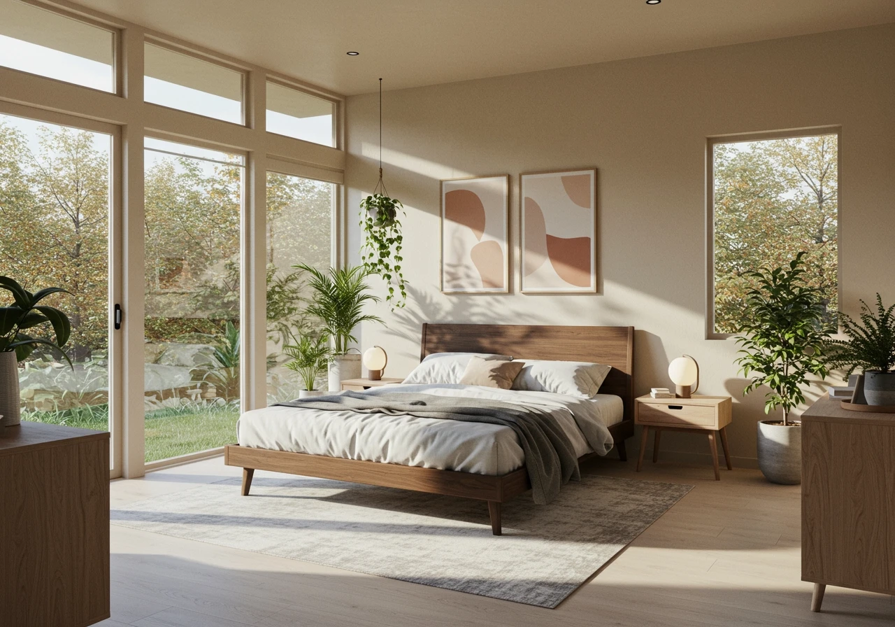 organic modern bedroom FI converted
