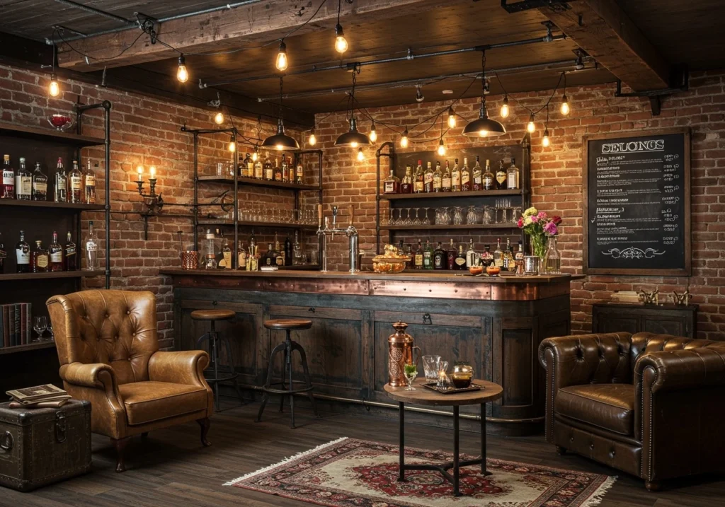 basement bar ideas FI converted