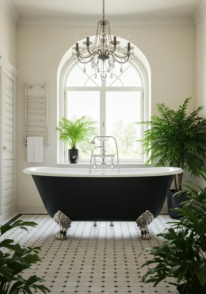 black bathroom 12 converted