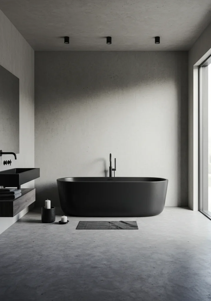 black bathroom 16 converted