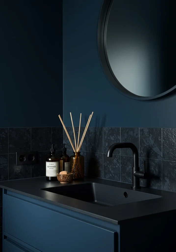 black bathroom 17 converted