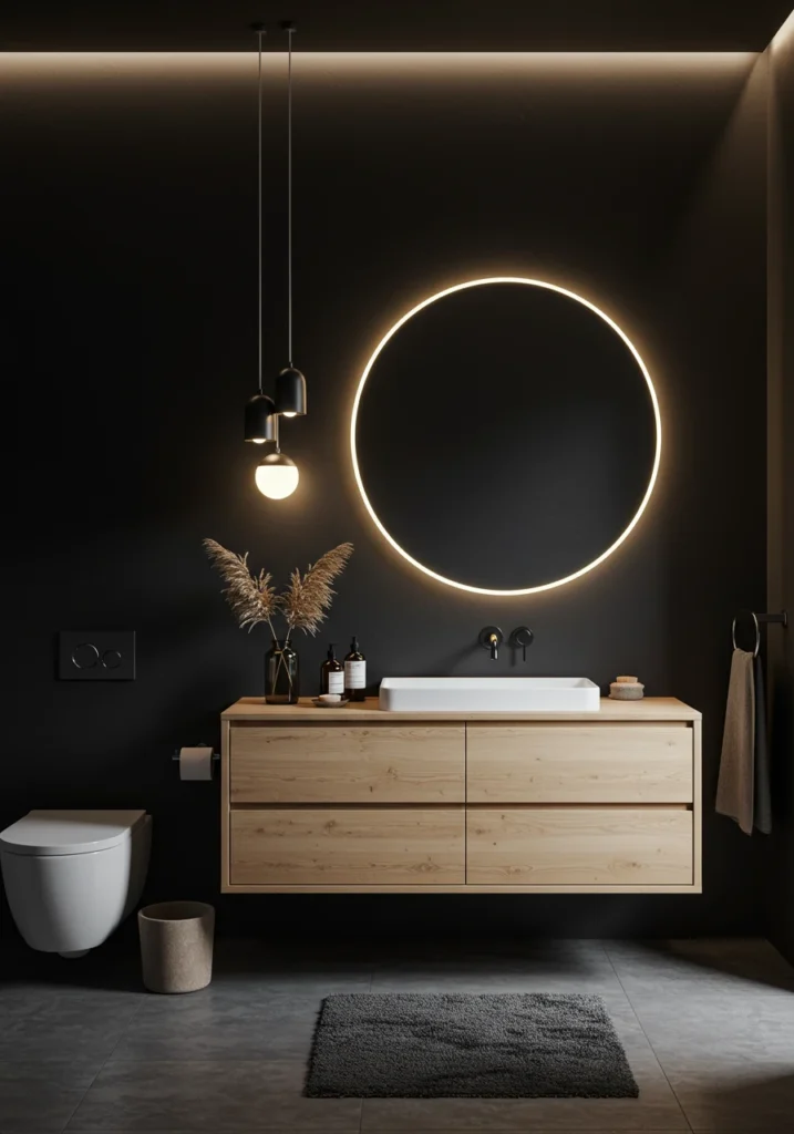 black bathroom 1 converted