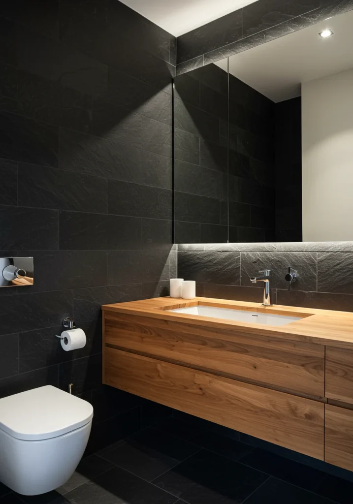 black bathroom 7 converted