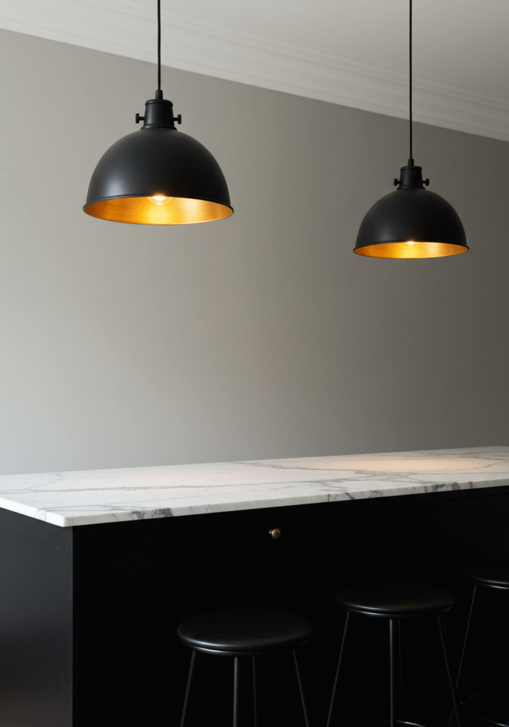 black cabinets white countertops 9