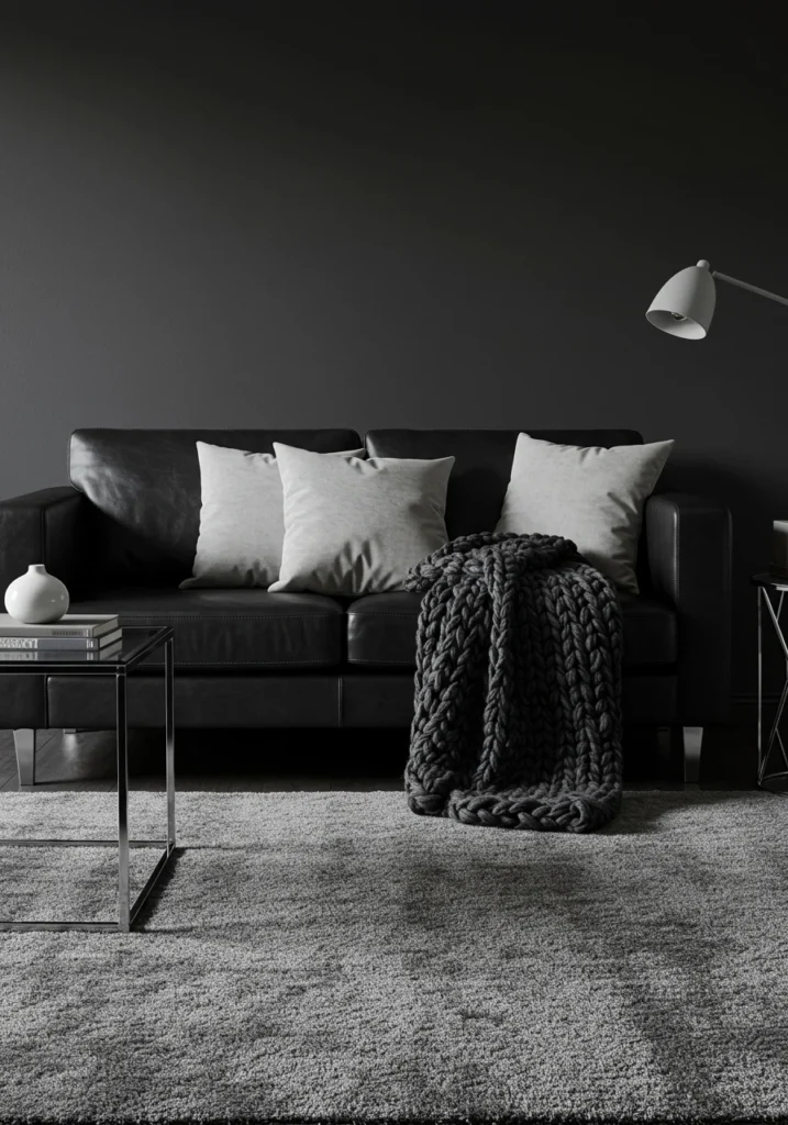 black couch living room 10 converted