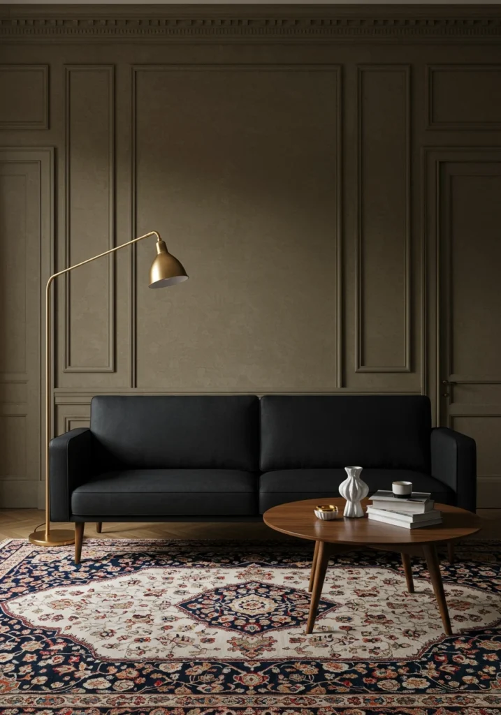 black couch living room 18 converted