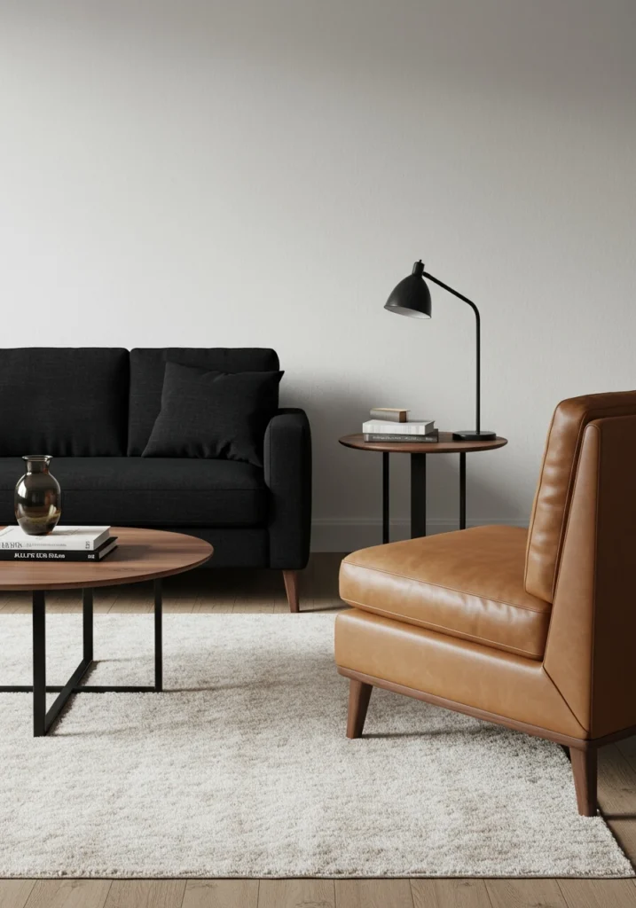 black couch living room 19 converted