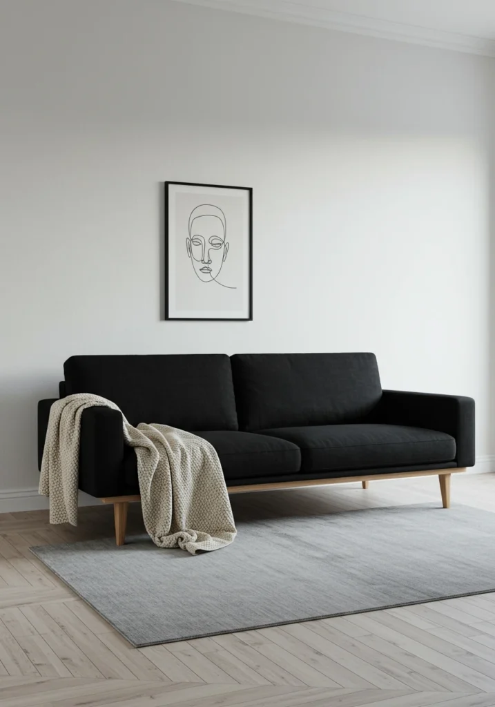black couch living room 4 converted
