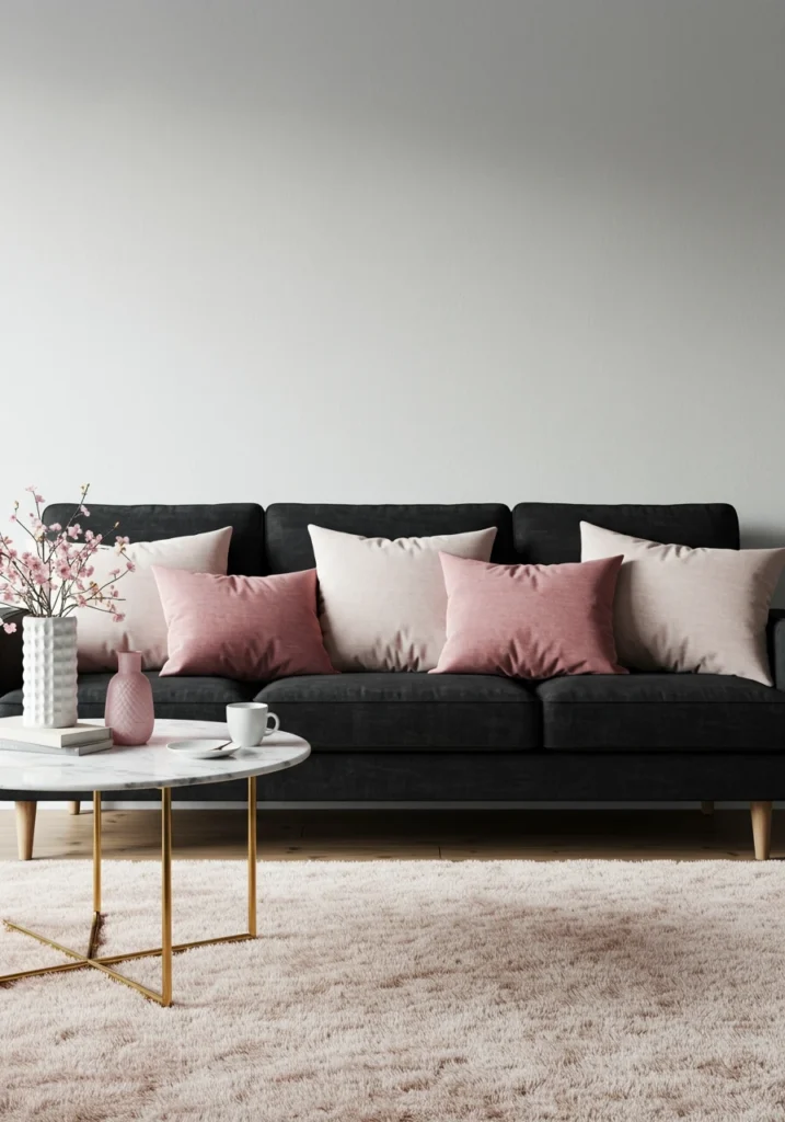 black couch living room 6 converted