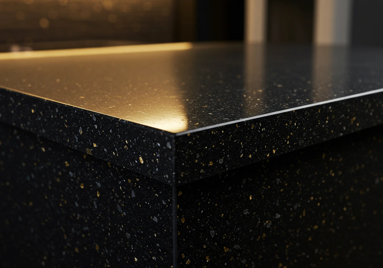 black quartz countertops FI converted
